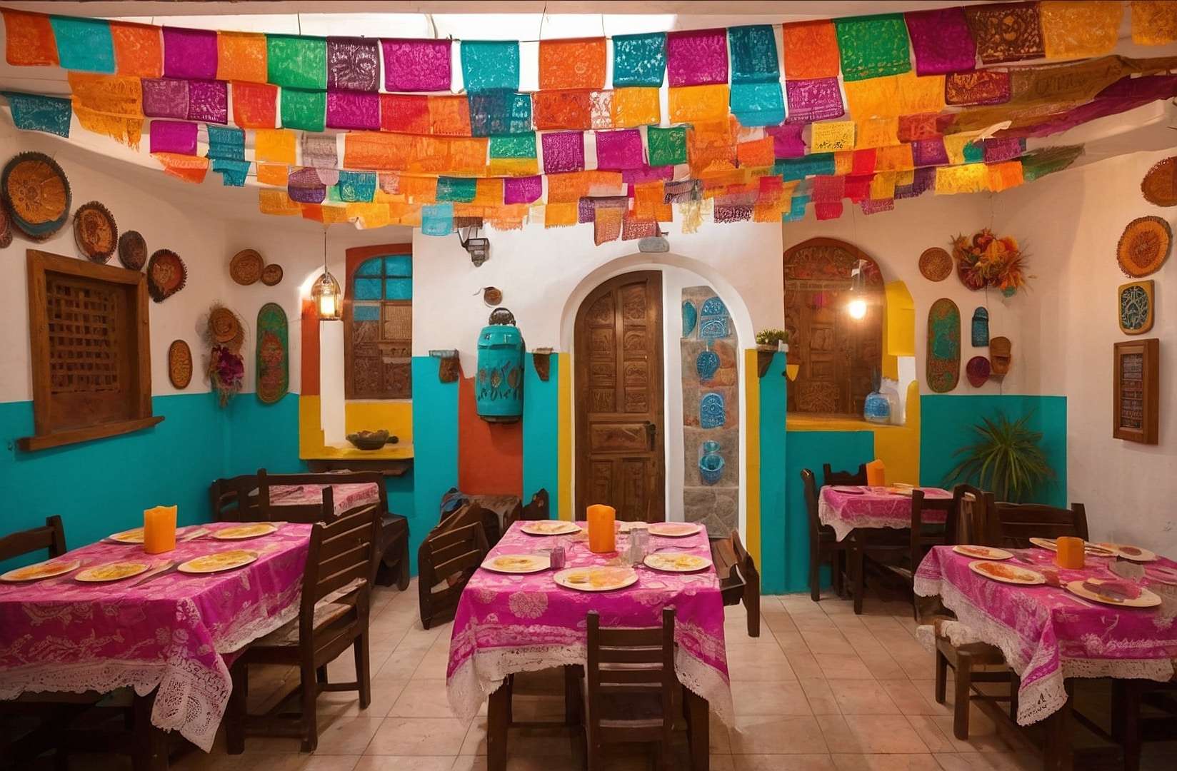 Imagen de un festín mexicano vibrante.